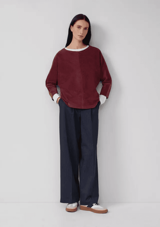 Γυναικείο Κοτλέ Φούτερ Μπορντό S.Oliver 2170099-3902