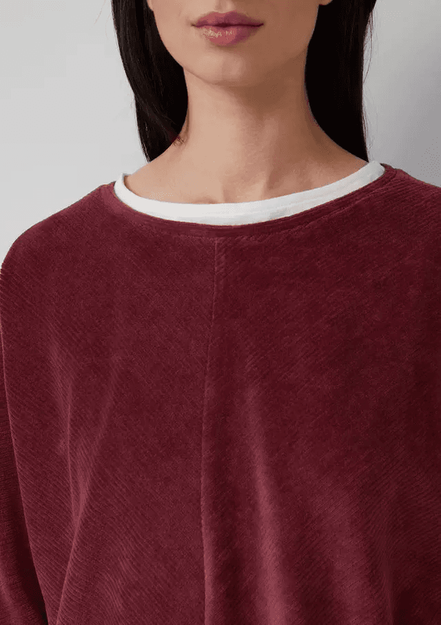 Γυναικείο Κοτλέ Φούτερ Μπορντό S.Oliver 2170099-3902