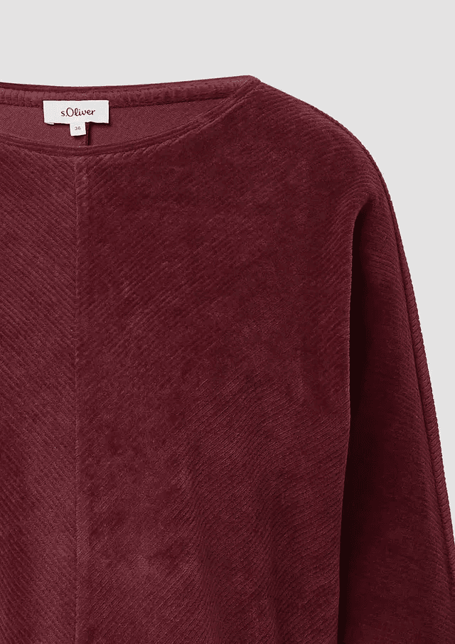 Γυναικείο Κοτλέ Φούτερ Μπορντό S.Oliver 2170099-3902