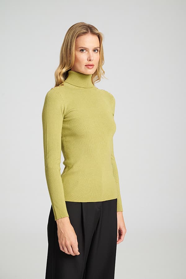 Γυναικείο Gini Ζιβάγκο Πουλόβερ Green Mind Matter MML25-02-09-016