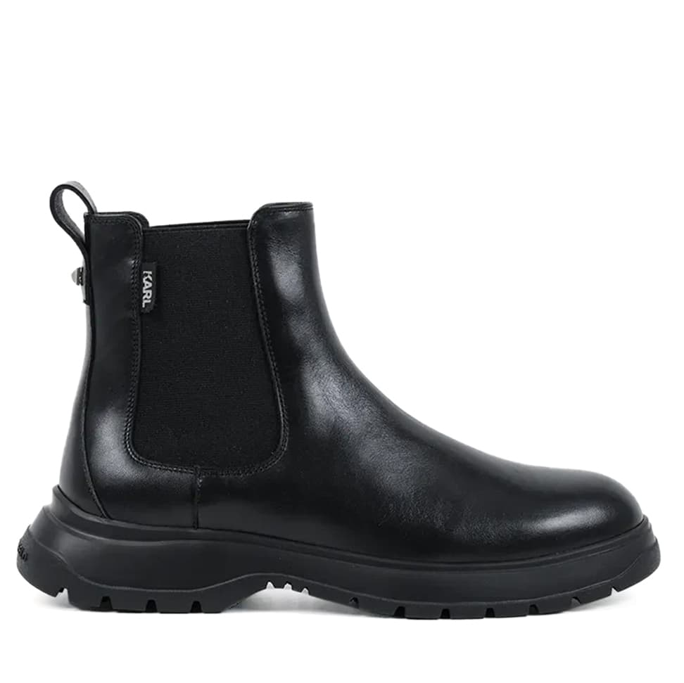 Ανδρικά Δερμάτινα Magnus Chelsea Μποτάκια Μαύρα Karl Lagerfeld KL10640-000