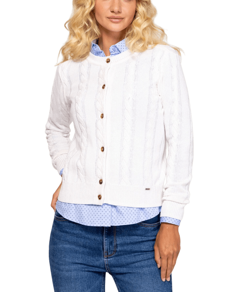 Women's Cardigans Heavy Tools White