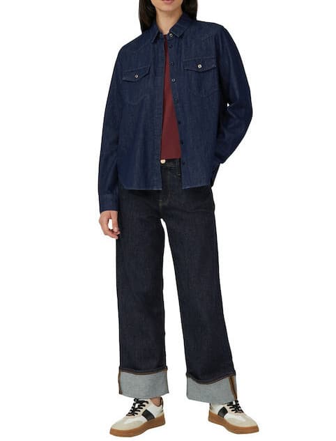 Γυναικείο Τζιν Πουκάμισο Navy Μπλε S.Oliver 2169949-59Y8