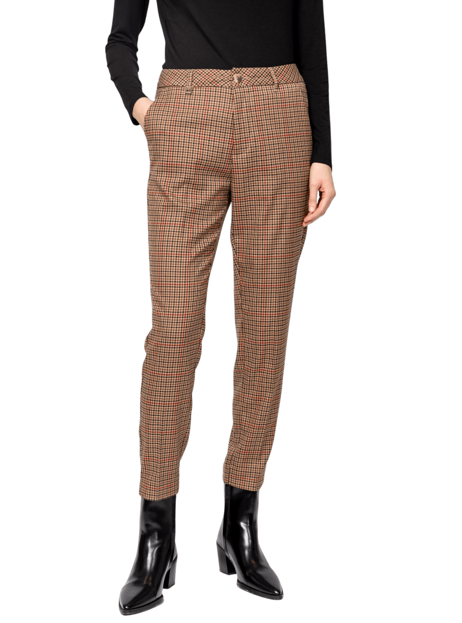 Γυναικείο Florin Παντελόνι Καφέ Heavy Tools T42013-CHECKED
