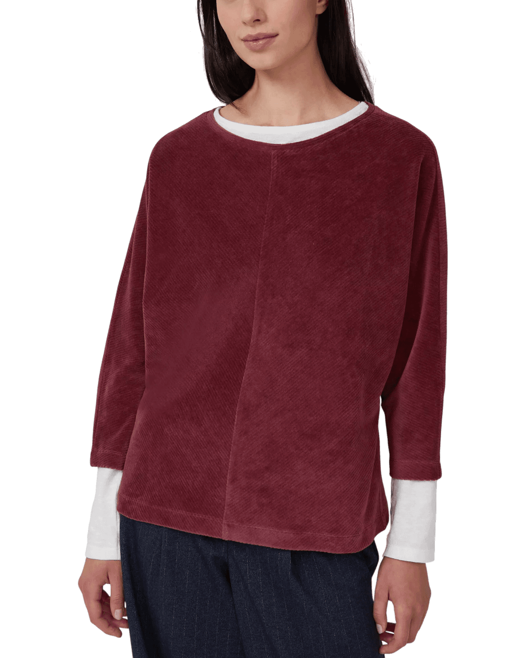 Γυναικείο Κοτλέ Φούτερ Μπορντό S.Oliver 2170099-3902