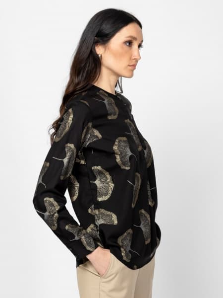 Γυναικεία Rebaw25 Πουκαμίσα Μαύρη Heavy Tools T40027-GINKGO