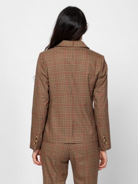 Γυναικείο Graven Σακάκι Καφέ Heavy Tools T88001-CHECKED