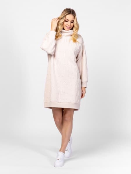 Γυναικείο Μακρυμάνικο Vienew25 Φόρεμα Μπεζ Heavy Tools T12020-BONE