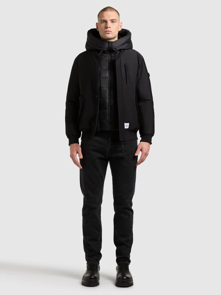 Ανδρικό Clemat Bomber Μπουφάν Μαύρο Khujo KJ2067JK253-BLACK