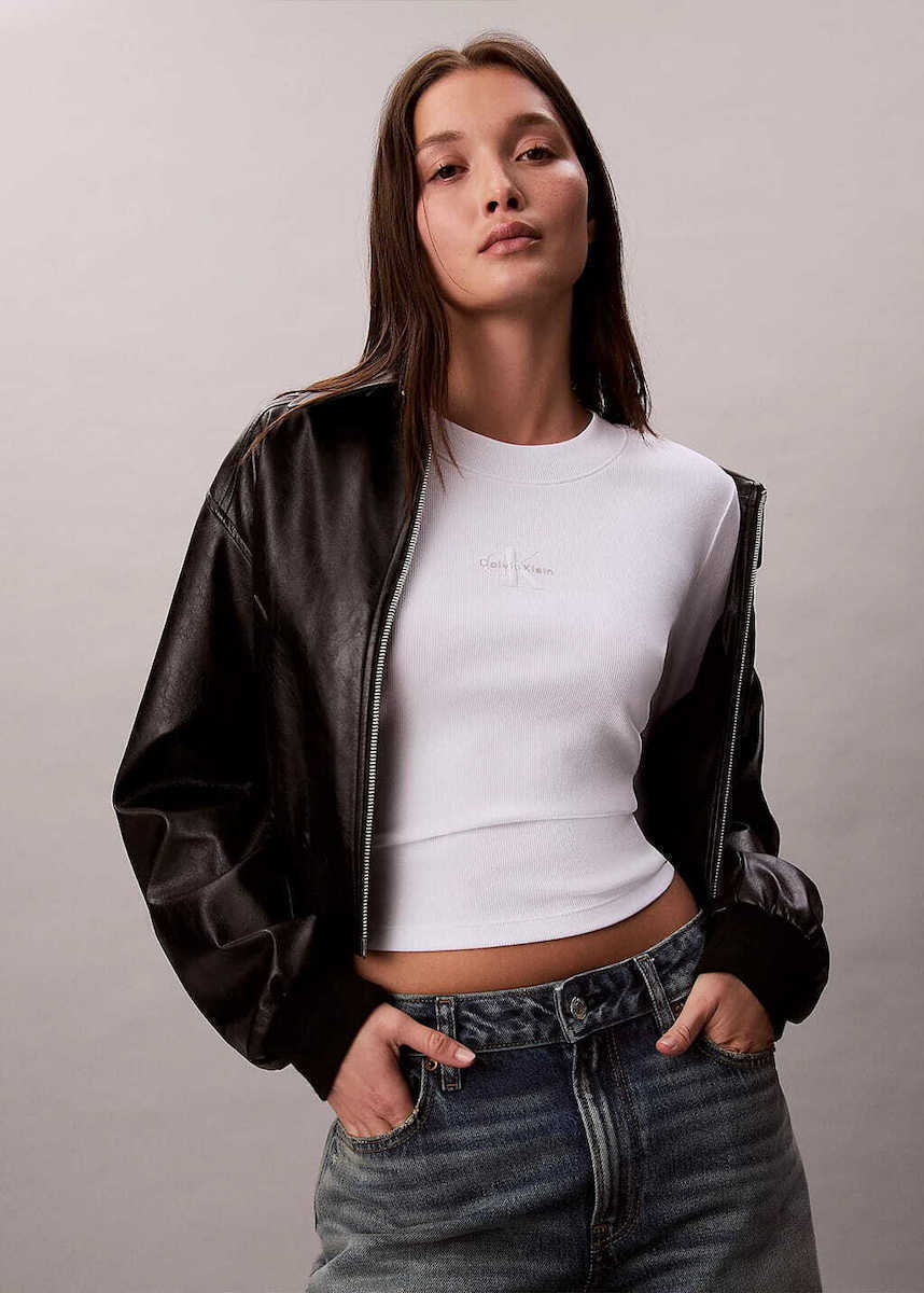 Γυναικείο Μακρυμάνικο T-shirt Λευκό Calvin Klein LV047A803G-YAA