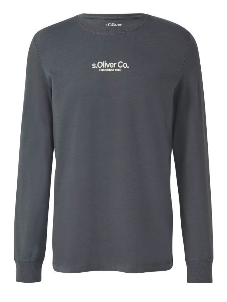 Ανδρικό Μακρυμάνικο T-shirt Γκρι S.Oliver 2169157-95D1