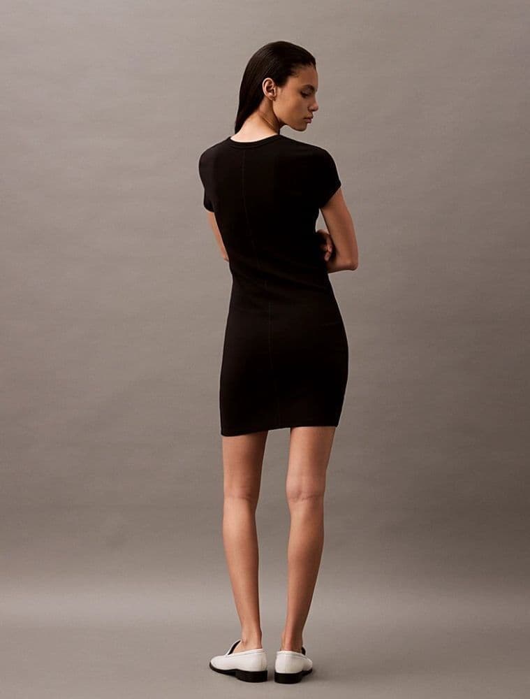 Γυναικείο Κοντομάνικο Φόρεμα Μαύρο Calvin Klein LV047B266G-UB1