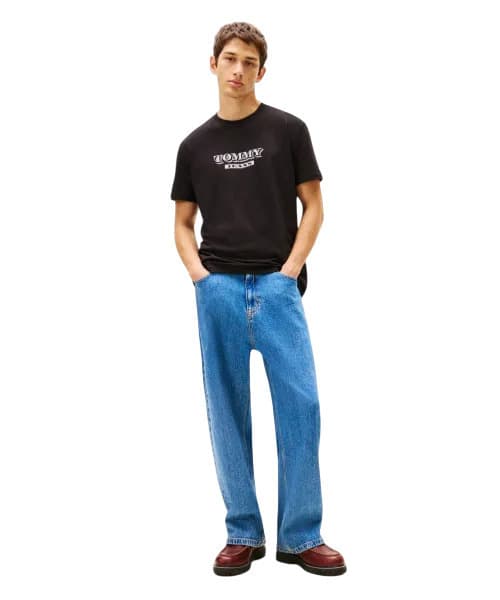 Ανδρικό T-shirt Μαύρο Tommy Jeans DM0DM22322-BDS
