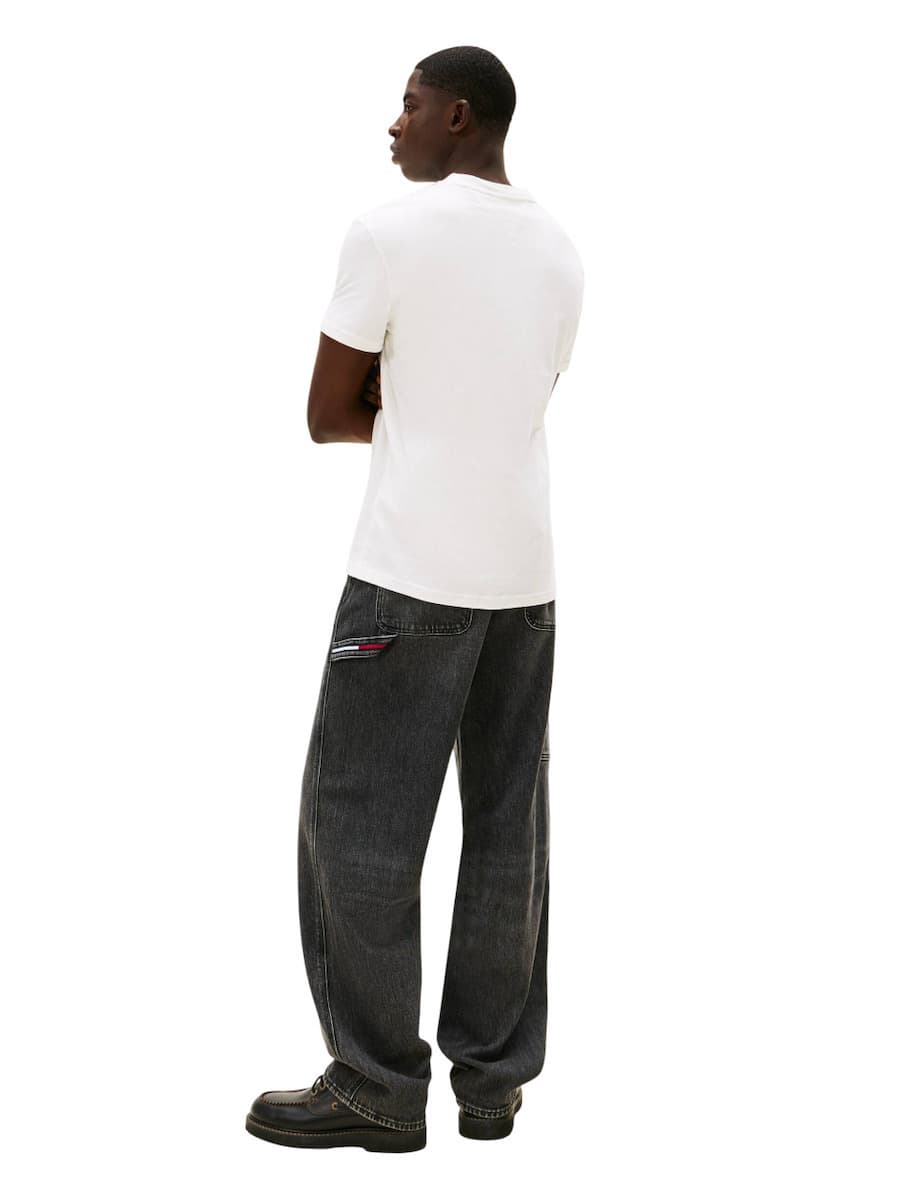 Ανδρικό T-shirt Λευκό Tommy Jeans DM0DM22322-YBL