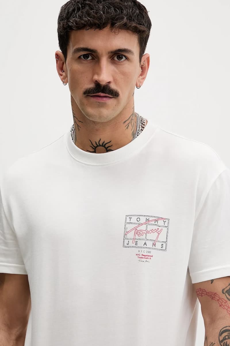 Men's T-Shirts Tommy Hilfiger White