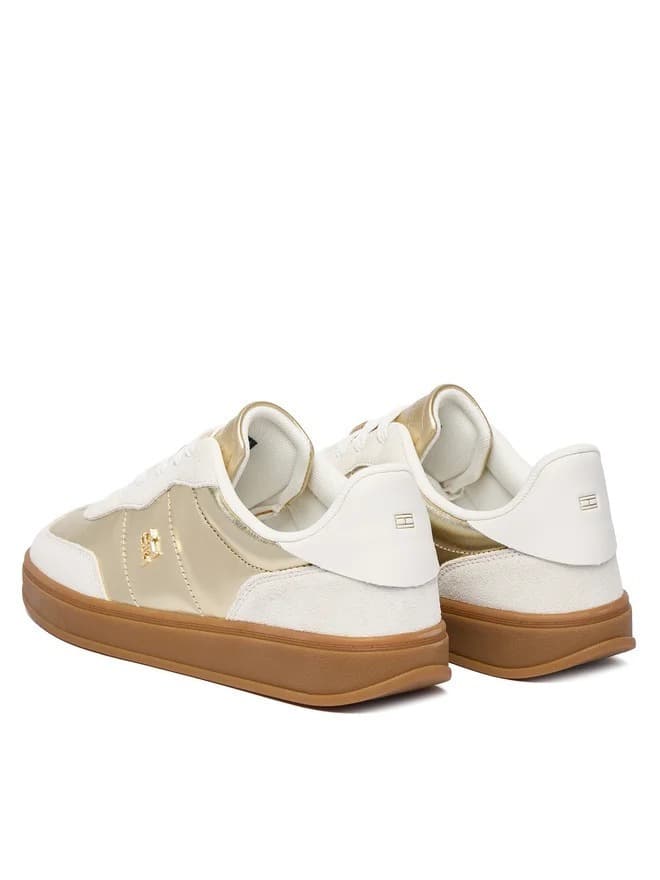 Γυναικεία Δερμάτινα Jackie Sneakers Χρυσά Tommy Hilfiger FW0FW09026-0HT