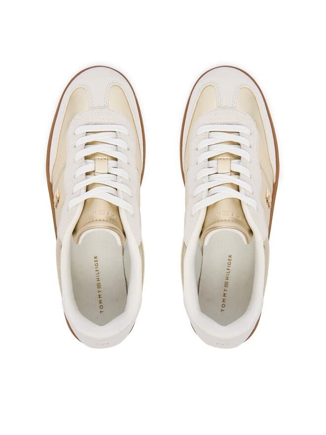 Γυναικεία Δερμάτινα Jackie Sneakers Χρυσά Tommy Hilfiger FW0FW09026-0HT