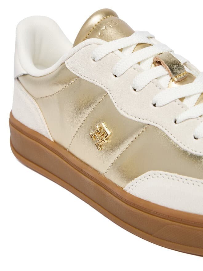 Γυναικεία Δερμάτινα Jackie Sneakers Χρυσά Tommy Hilfiger FW0FW09026-0HT