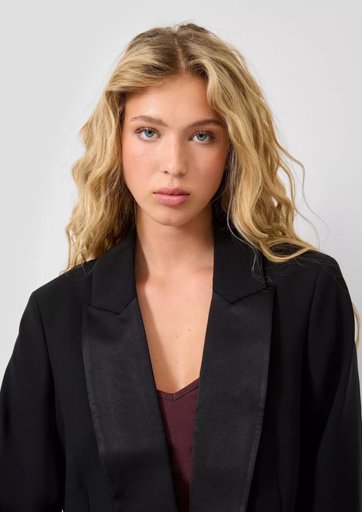 Γυναικείο QS x Vanessa Mai Σακάκι Μαύρο S.Oliver 2174415-9999