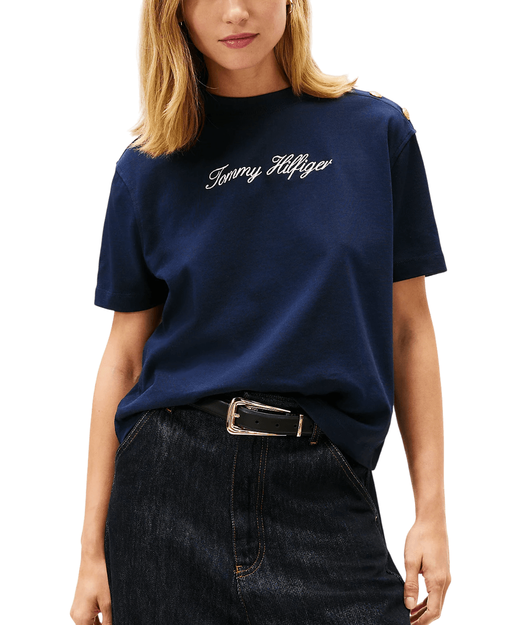 Γυναικείο T-shirt Navy Μπλε Tommy Hilfiger WW0WW47819-C1G