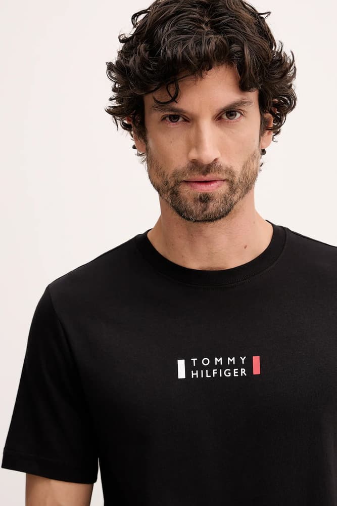 Ανδρικό T-shirt Μαύρο Tommy Hilfiger MW0MW41453-BDS