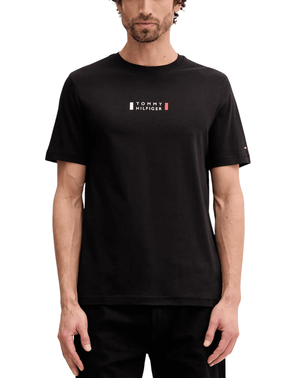 Ανδρικό T-shirt Μαύρο Tommy Hilfiger MW0MW41453-BDS