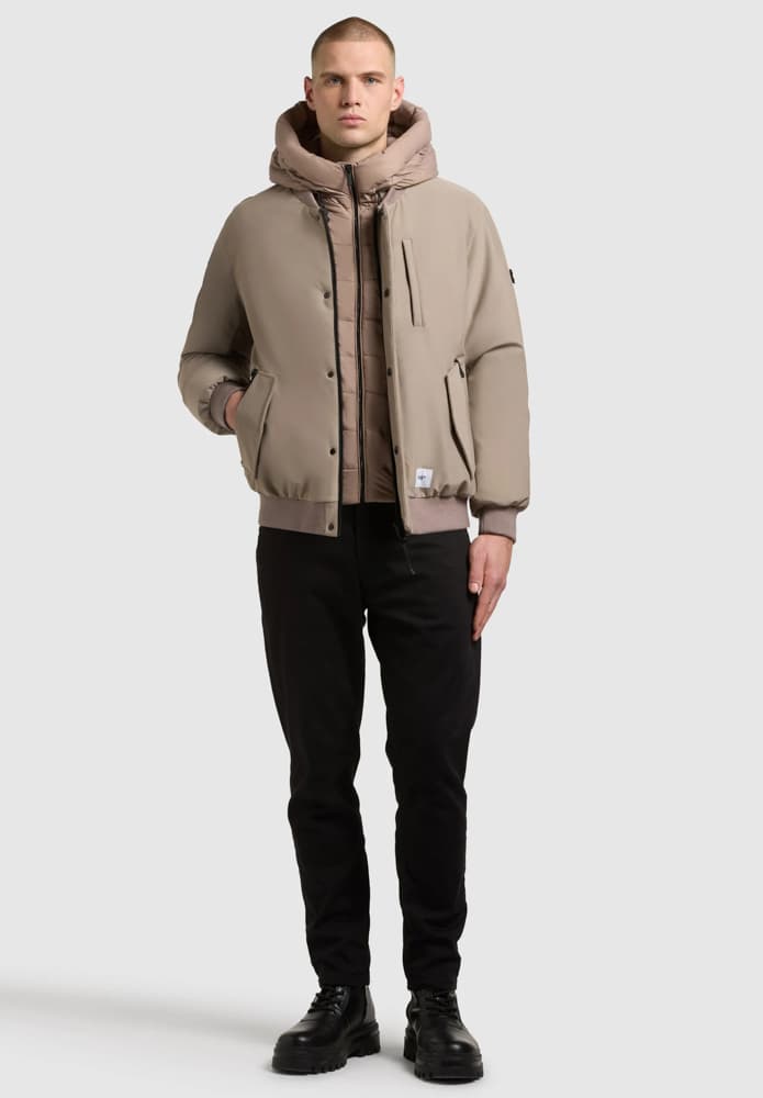 Ανδρικό Clemat Bomber Μπουφάν Μπεζ Khujo KJ2067JK253-123 GREIGE