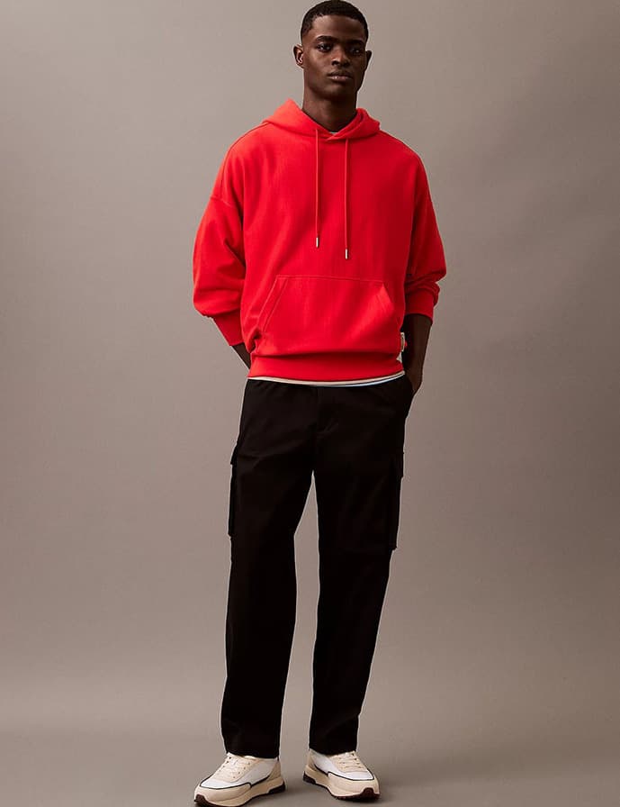 Ανδρικό Straight Cargo Παντελόνι Μαύρο Calvin Klein LV040EM616-UB1