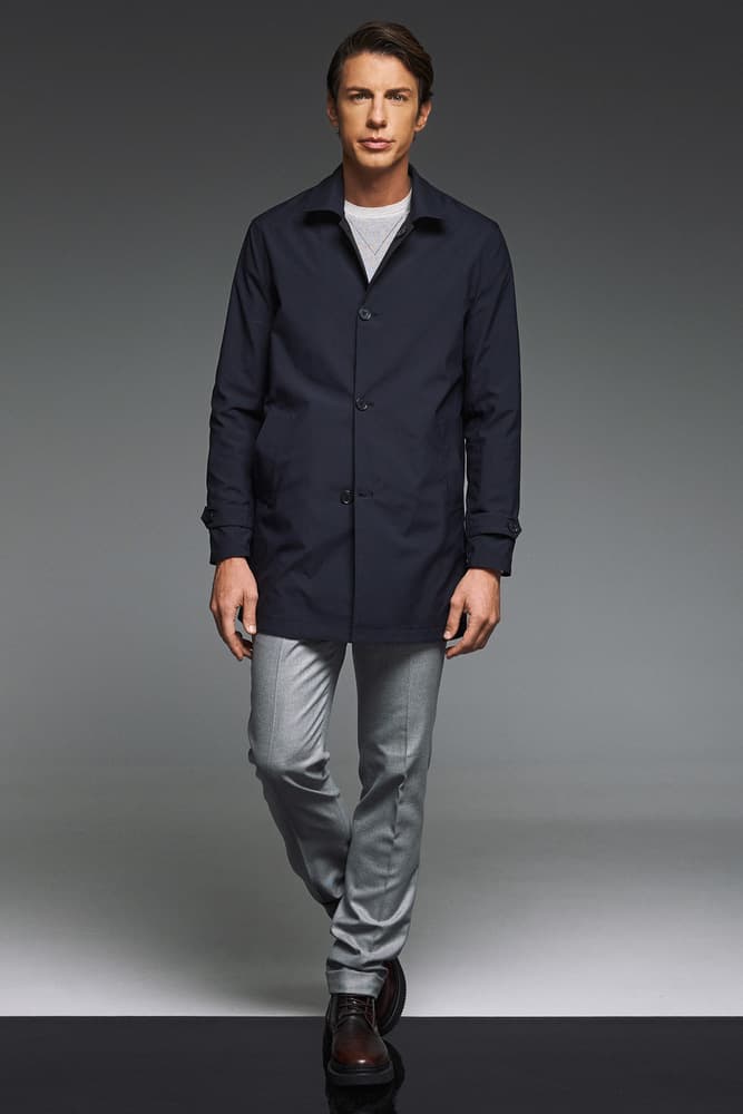 Ανδρική Καπαρντίνα Διπλής Όψεως Μπλε/Μαύρη Guy Laroche EW244037-BLUE