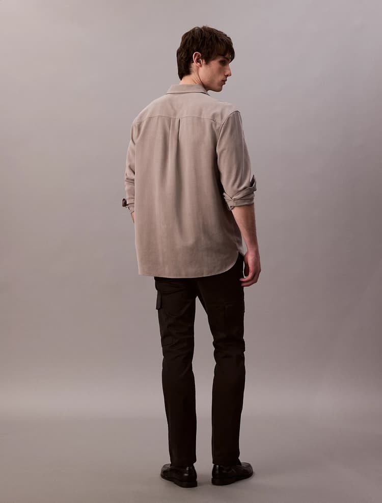 Ανδρικό Slim Cargo Παντελόνι Μαύρο Calvin Klein LV04LC619G-UB1