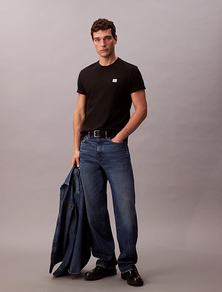 T-SHIRT CALVIN KLEIN SS BADGE 30S JERSEY CLASSIC BLACK CALVIN KLEIN