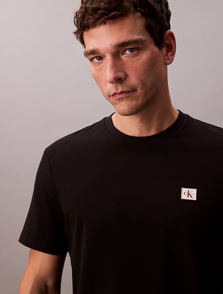 T-SHIRT CALVIN KLEIN SS BADGE 30S JERSEY CLASSIC BLACK CALVIN KLEIN