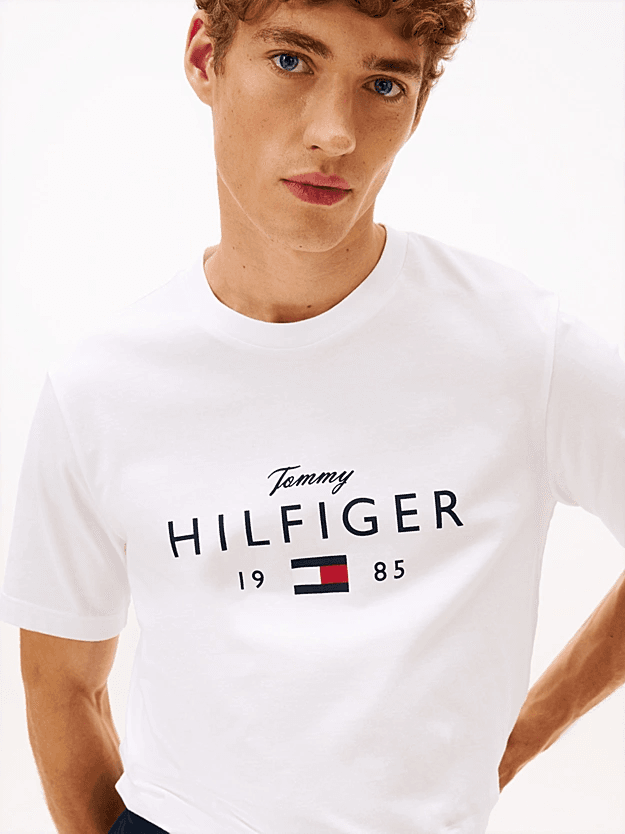 Ανδρικό T-shirt Λευκό Tommy Hilfiger MW0MW41455-YBR