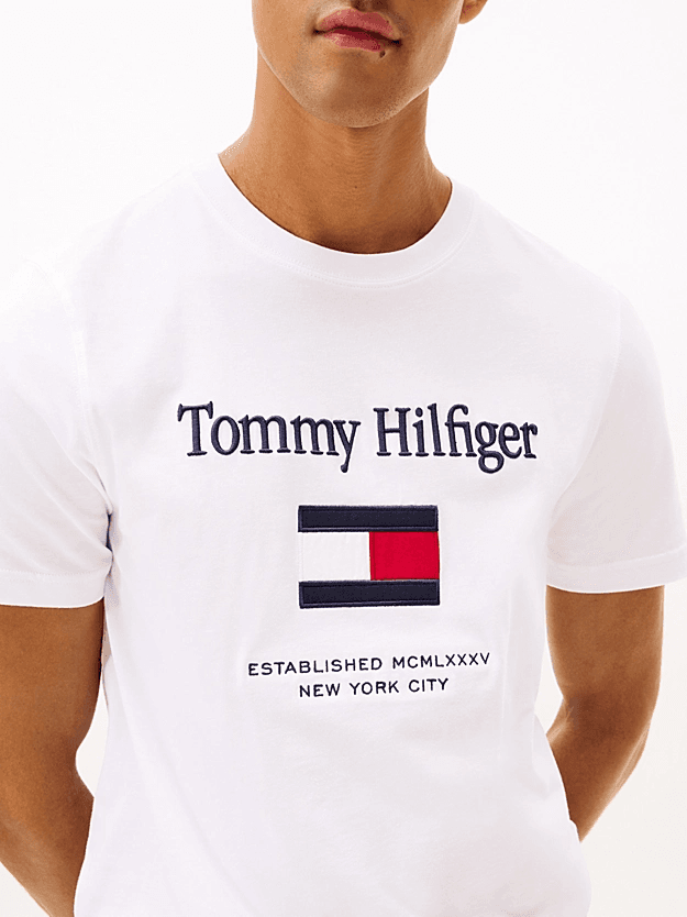 Ανδρικό T-shirt Λευκό Tommy Hilfiger MW0MW42736-YBR