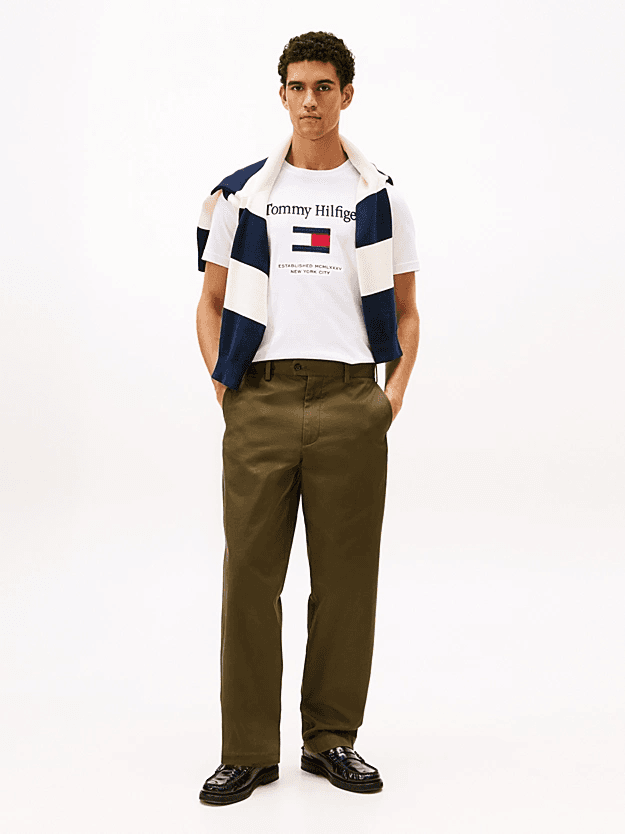 Ανδρικό T-shirt Λευκό Tommy Hilfiger MW0MW42736-YBR