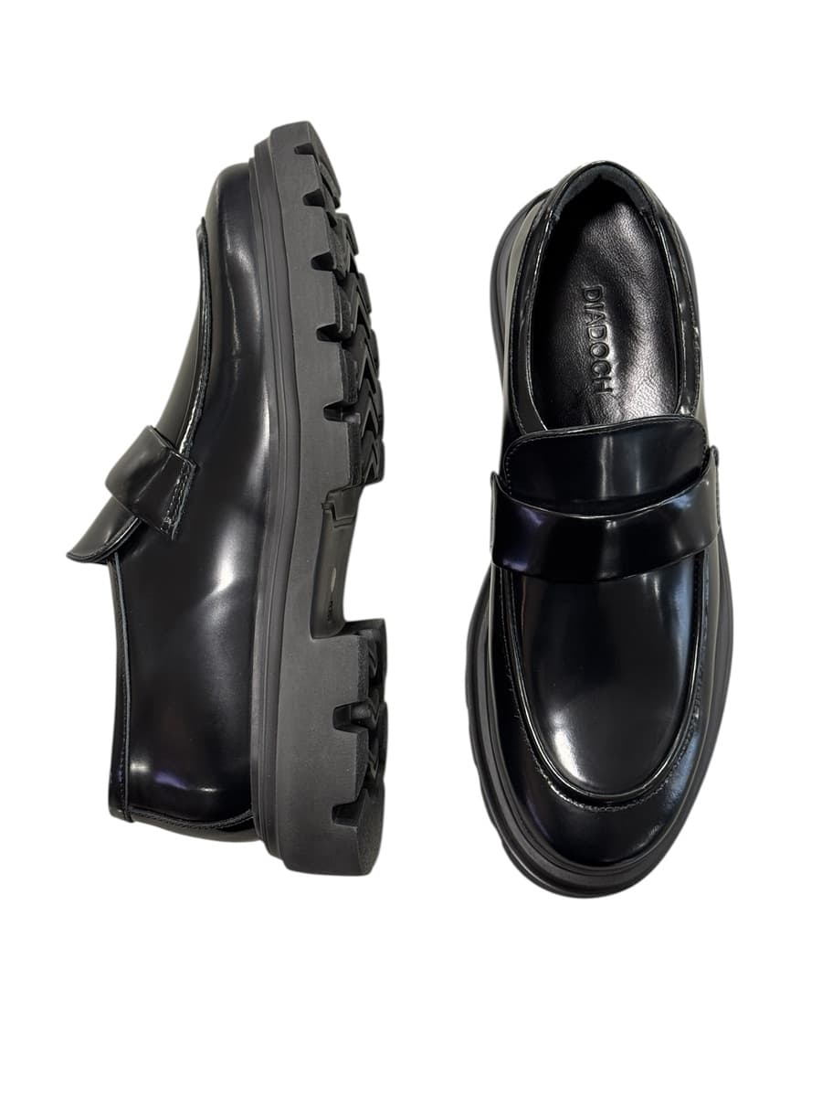 Ανδρικά Δερμάτινα Xειροποίητα loafers Diadoch 2424-BLACK