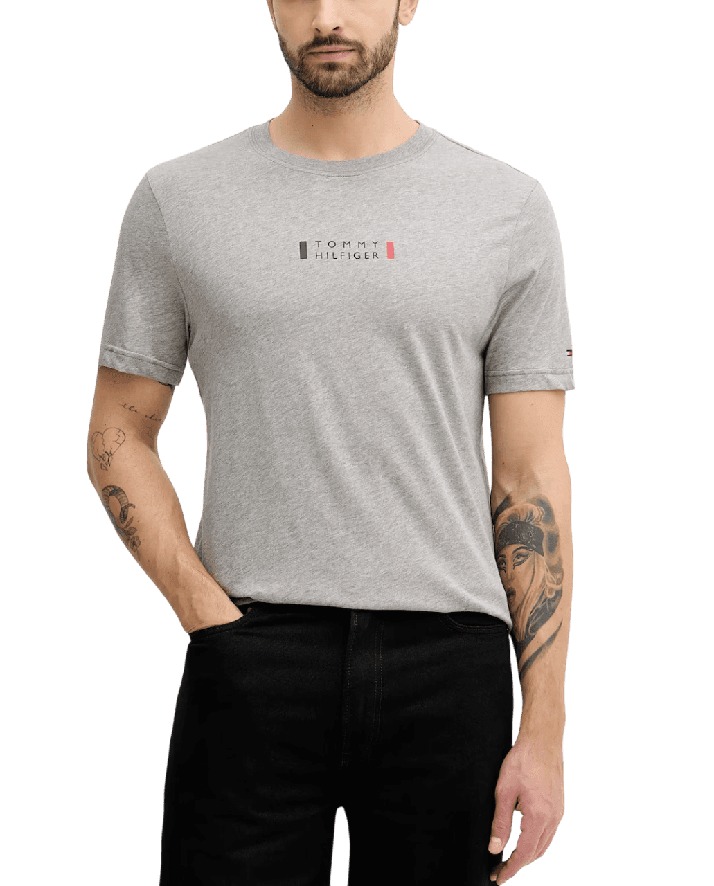 Ανδρικό T-shirt Μαύρο Tommy Hilfiger MW0MW41453-BDS