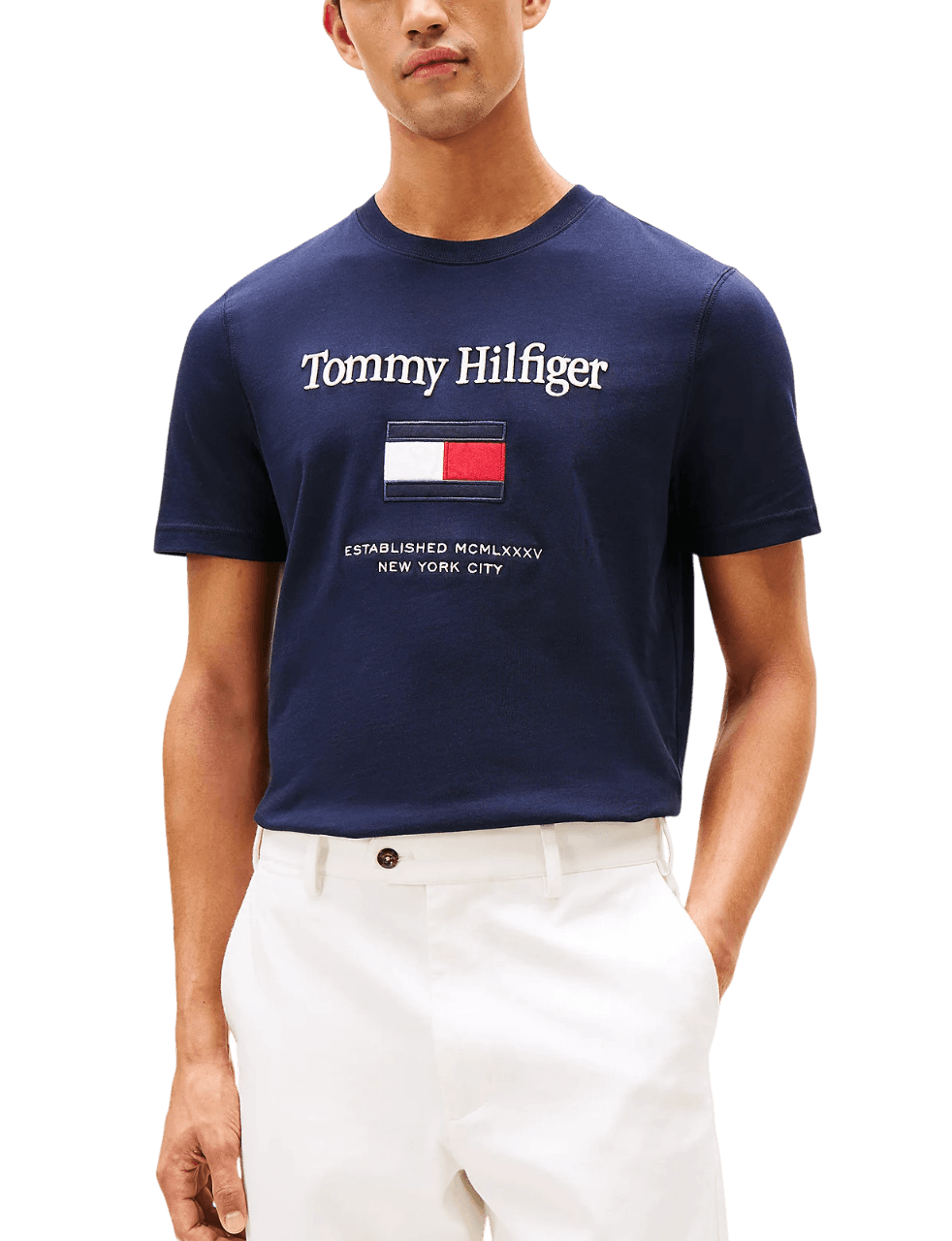 Ανδρικό T-shirt Λευκό Tommy Hilfiger MW0MW42736-YBR