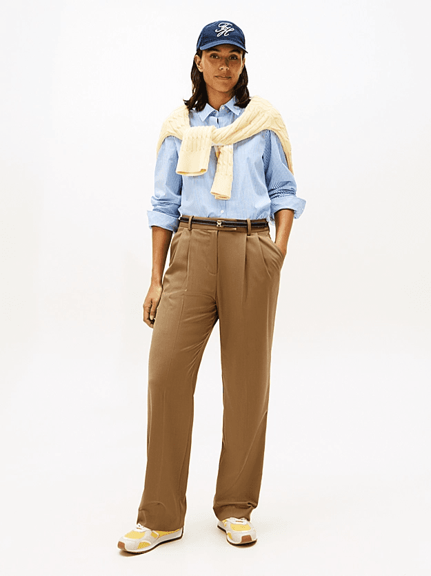 Γυναικείο Ριγέ Πουκάμισο Μπλε Tommy Hilfiger WW0WW47169-0BC