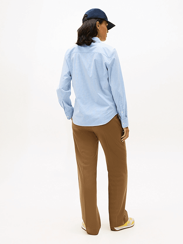 Γυναικείο Ριγέ Πουκάμισο Μπλε Tommy Hilfiger WW0WW47169-0BC