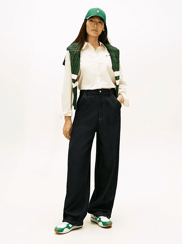 Γυναικείο Ριγέ Πουκάμισο Κίτρινο Tommy Hilfiger WW0WW47169-0FS