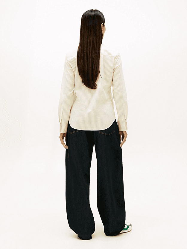 Γυναικείο Ριγέ Πουκάμισο Κίτρινο Tommy Hilfiger WW0WW47169-0FS