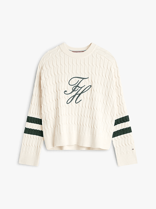 Γυναικείο Πουλόβερ Κρεμ Tommy Hilfiger WW0WW47633-AEF