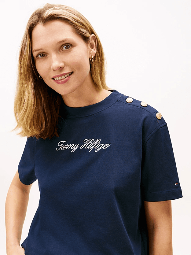 Γυναικείο T-shirt Navy Μπλε Tommy Hilfiger WW0WW47819-C1G