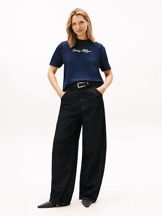 Γυναικείο T-shirt Navy Μπλε Tommy Hilfiger WW0WW47819-C1G