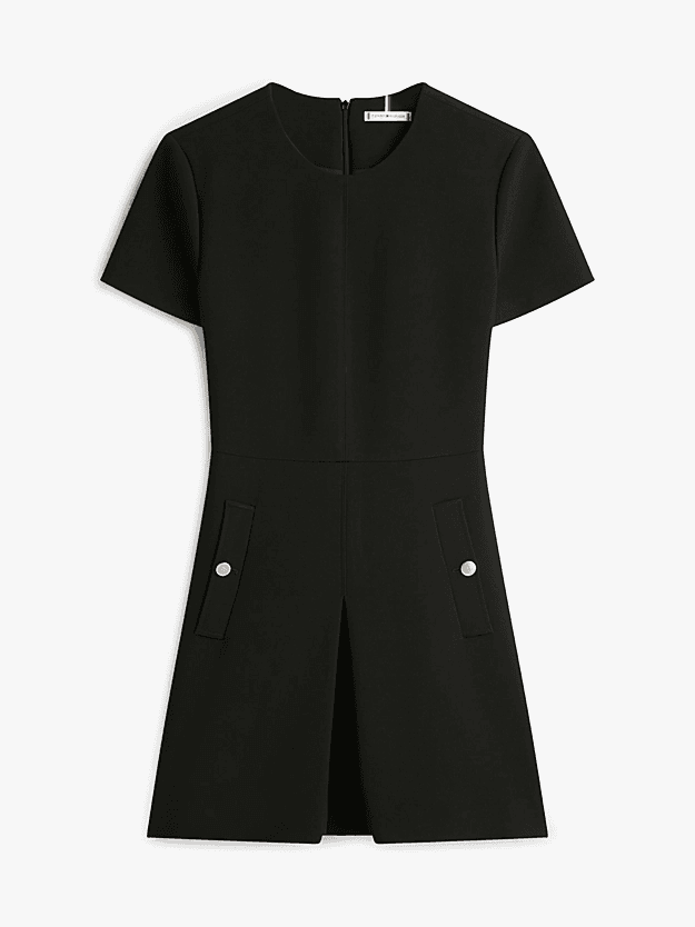 Γυναικείο Κοντομάνικο Φόρεμα Μαύρο Tommy Hilfiger WW0WW47970-BDS