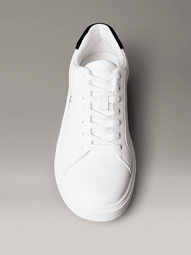 SNEAKER CALVIN KLEIN CLASSIC CUPSOLE LACE UP LTH BRIGHT WHITE/BLACK CALVIN KLEIN