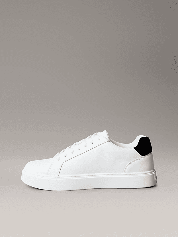SNEAKER CALVIN KLEIN CLASSIC CUPSOLE LACE UP LTH BRIGHT WHITE/BLACK CALVIN KLEIN