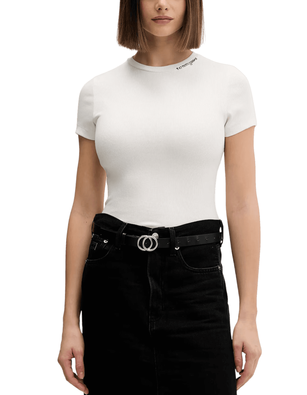 Γυναικείο Slim T-shirt Λευκό Tommy Jeans DW0DW22079-YBH