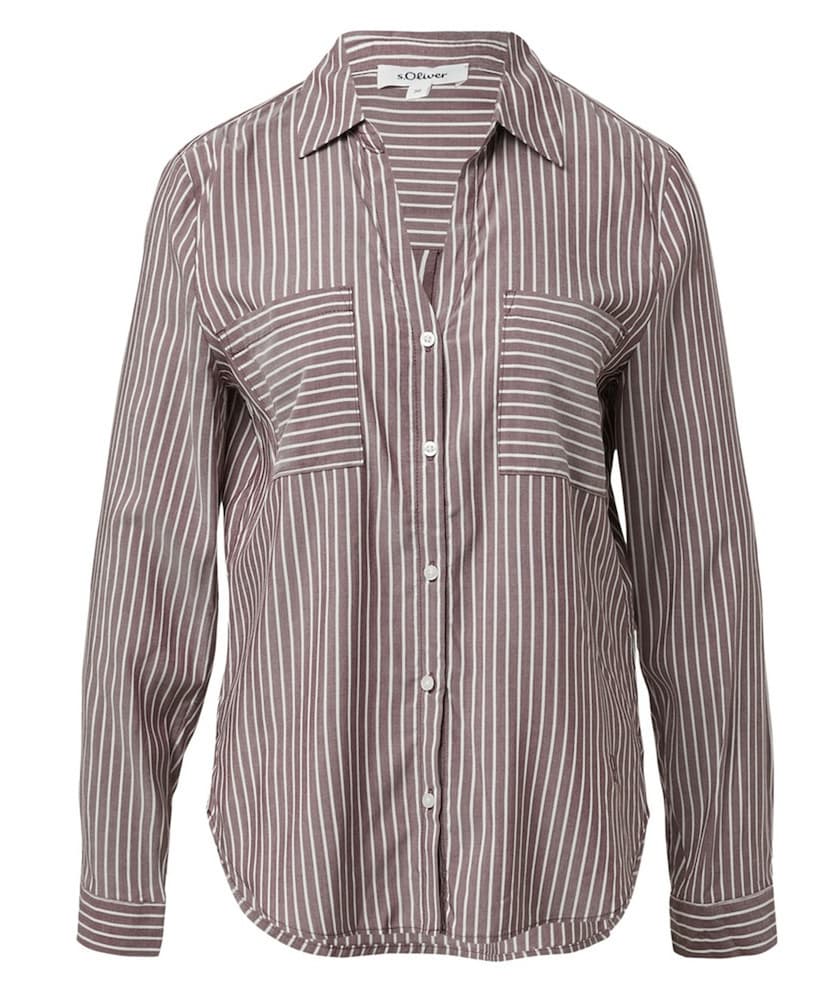 Γυναικείο Ριγέ Πουκάμισο Γκρι S.Oliver 2173585-69G9